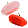 thumbnail image 5 of OUNONA  2 Pcs Fruit Beret Hat Everyday Wear Hats Artist Women's Miss, 5 of 8