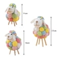 thumbnail image 5 of NIBOLOG Steady Sheep Figurine Comfortable Touch 3 Sizes Handmade Felt Miniature Sheep Party Supplies, 5 of 8