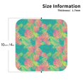 thumbnail image 3 of Bingfone Vintage Colorful Palm Leaves Leather Drinks Coasters with Set of 6,Suitable for Home Kitchen,Coffee Cup Coasters Home Gift, 3 of 9