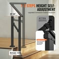 thumbnail image 2 of KFFKFF Outdoor Step Handrails, Kit for 1-2 Step Stair, Carbon Steel Transitional Railings with Assembly Kit,Hand Rails Suited for Elderly,Applicable to Concrete Steps,Porch and Deck,Black Square Tube, 2 of 9