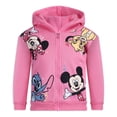 thumbnail image 4 of Disney Characters Girls' Hoodie, T-Shirt and Jogger Pants Set for Toddlers and Little Kids – Pink, 4 of 5