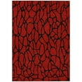 thumbnail image 2 of HomeRoots 599242 9 x 12 ft. Red & Black Geometric Washable Indoor & Outdoor Rectangle Area Rug, 2 of 5