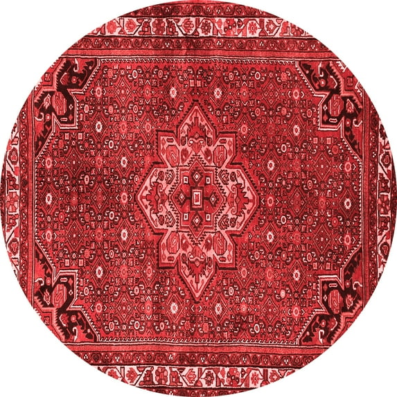 Ahgly Company Indoor Round Persian Red Traditional Area Rugs, 5' Round