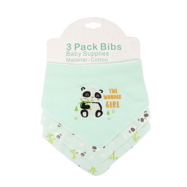 Babero insular de algodón cómodo para recién nacidos, regalos de fiesta de cumpleaños para niñas y niños (Panda)