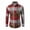 Red@GC@, variant on CONZONE Mens Buttons Down Shirts Long Sleeve Shirts For Men Trendy Plaid Lapel Soft Lightweight Tops