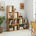 thumbnail image 2 of Topbuy 4-Layer Corner Storage Rack Freestanding Display Bookshelf Burlywood, 2 of 9