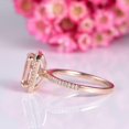 thumbnail image 4 of HeartsAndYou 2.2ct Natural Morganite Diamond Halo Ring 14k SOLID Rose Gold with Round Accent, 4 of 9