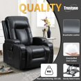 thumbnail image 3 of Power Lift Recliner Chair with Heat and Massage, Lift Chairs for Standing Assistance, 2 Cup Holders, 4 Pockets, USB Charge Port, Breathable Leather, 3 of 5