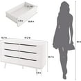 thumbnail image 2 of Wooden Double Dresser 6 Drawers Chest Bedroom Storage Furniture White, 2 of 8