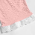 thumbnail image 6 of Diufon Wide Leg Pants for Girls Cute Lace Trim High Waisted Loose Pant Kids Boho Knitted Cotton Soft Comfy Trousers, 6 of 8