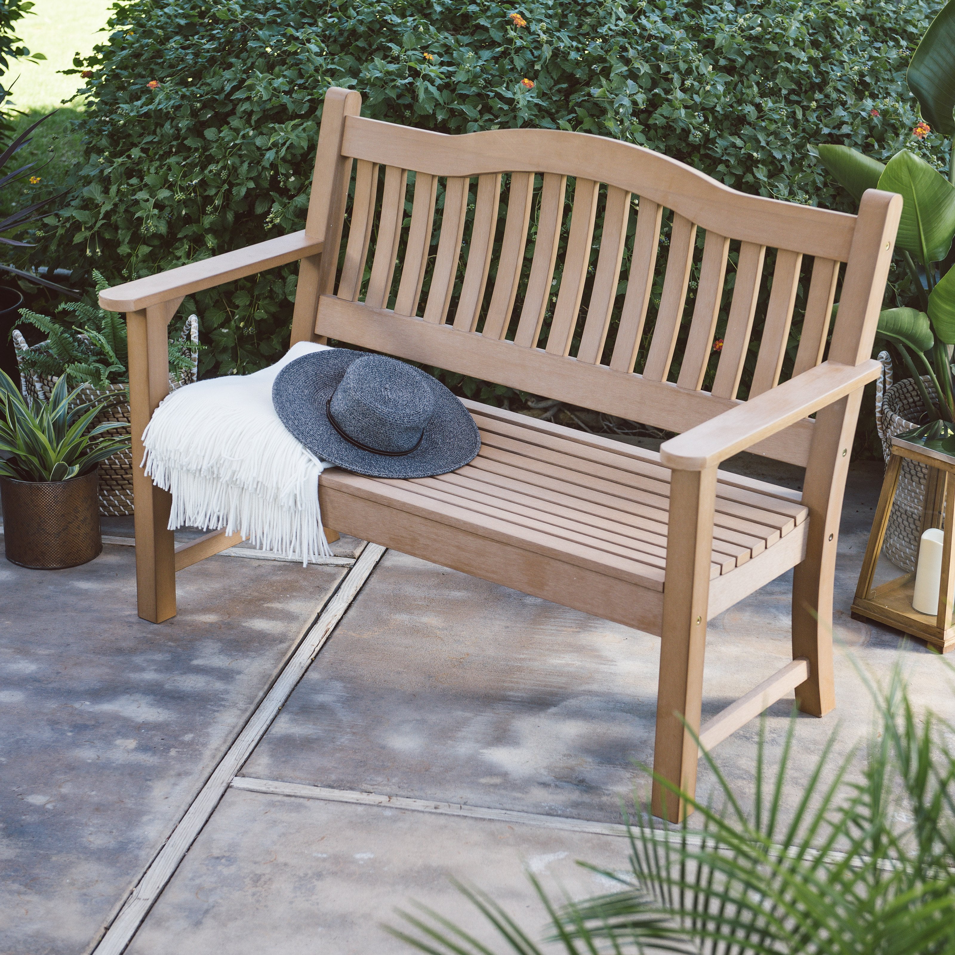 Belham Living Rosa All Weather Resin Curved Back Bench by