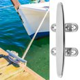 thumbnail image 1 of STAINLESS STEEL BOAT CLEAT MIRROR POLISHED MARINE ROPE BASE FOR BOAT LIGHT ACCESSORY, 1 of 7