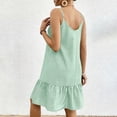 thumbnail image 6 of BRGZLK Stripe Dress for Womens Summer V-Neck Sleeveless Bohemian Beach Halter Dress Green XXL, 6 of 6