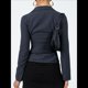thumbnail image 4 of Camisas de Mujer con Botones, Larga A Rayas, Cuello, Blusas Informales de Trabajo, Conjuntos Modernos Azul Marino XL, 4 of 8