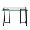 thumbnail image 3 of Homycasa 47 INTempered Glass Top Black Base Elegant Dining Table, 3 of 5