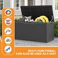 thumbnail image 4 of Uforic Lockable 100 Gallon Resin Deck Box, Heavy-Duty Weather Resistant Outdoor Storage Chest, Versatile Storage Solution for Patio Accessories and Daily Essentials, Black, 4 of 7