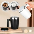 thumbnail image 1 of Muyoka Taza autoagitadora, taza de café automezclante de 380 ml, taza de café magnética automática recargable con barra agitadora, taza mezcladora eléctrica de acero inoxidable adecuada para el hogar, Muyoka Hogar, 1 of 7