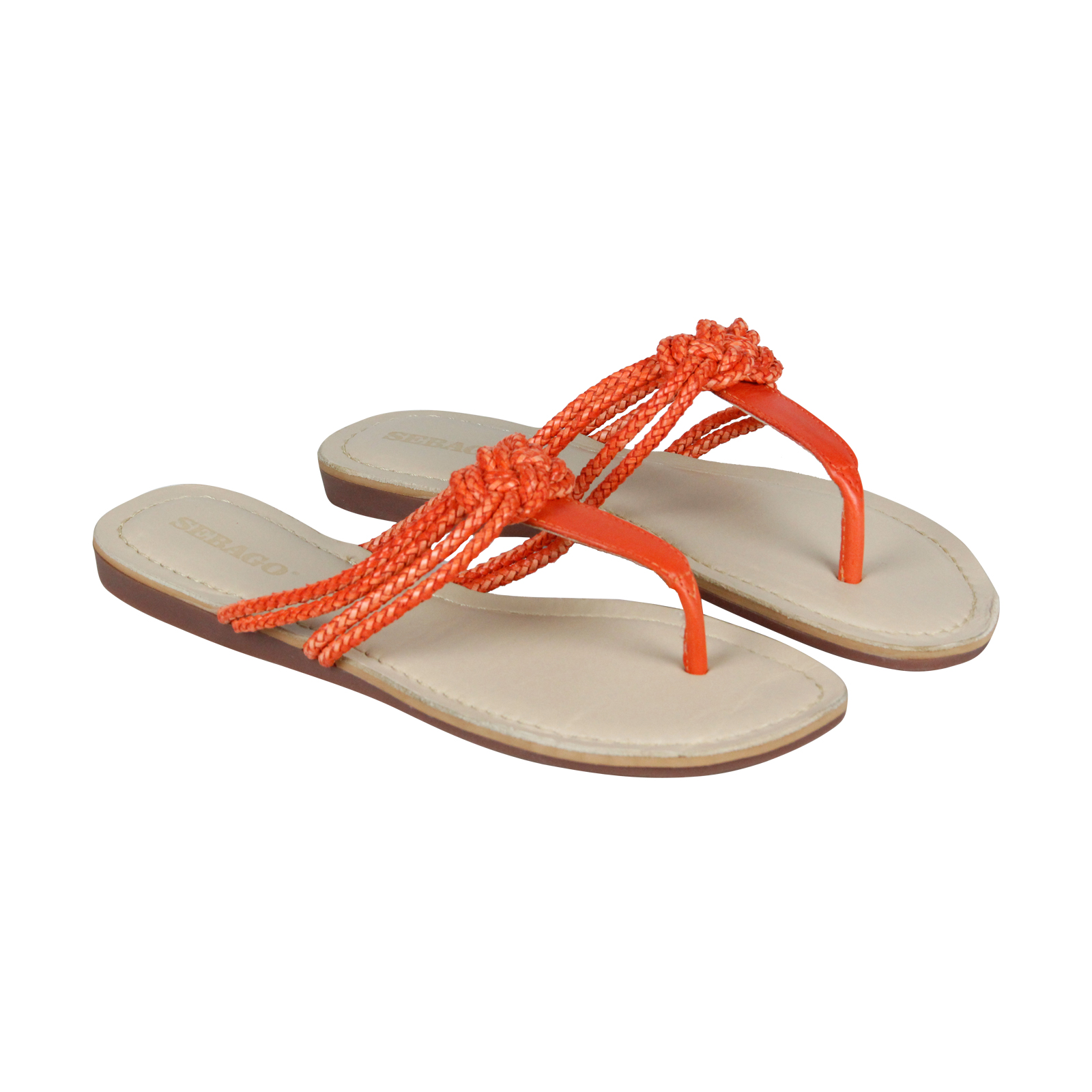 Sebago Poole Knot Womens Orange Leather 