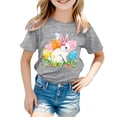 thumbnail image 2 of Shadoumai Easter Egg Bunny Graphic Tee For Toddler Kids Holiday Celebration Shirt, 2 of 3