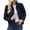 Navy, variant on DeHolifer Womens Jackets Casual Solid Color Cropped Coats Button Down Winter Shackets Wine L