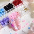 thumbnail image 3 of SmartBy 1 Box 3D Flower Nail Art Charm 6 Grids Resin Floral Charms Golden Beads DIY Nail Design Jewelry Crafts Manicure Decoration Accessories, 3 of 7