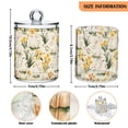 thumbnail image 5 of Yayeee 2 Pack Qtip Holder Bathroom Cotton Swab Canister with Lid Clear Dispenser Set, White Rabbits, 5 of 6