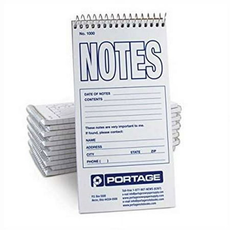 Reporters Size Notebook, Pitman (Wide) Ruled,70 Sheets,4x8,12/pk, Notes