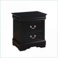 thumbnail image 7 of Louis Philippe Black Modern 2-Drawer Nightstand, 7 of 7