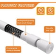 thumbnail image 3 of 2 Pcs Spring Tension Curtain Rod Adjustable 28 to 40 Inches, 5/8" Diameter, White, Expandable Spring Loaded Tension Rods For Window No Drilling, 3 of 3