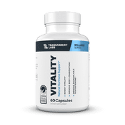 Transparent Labs Vitality Testosterone Booster - Testosterone Supplement for Men with Ashwagandha KSM-66, PrimaVie Shilajit Extract, & DIM to Support Vitality, & Bioavailable Testosterone - 60 Count