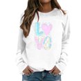 thumbnail image 4 of EHQJNJ Chandails en Molleton Graphiques à Col Rond pour Femmes Vintage Imprimé de la Saint-Valentin Manches Longues Blouse Pull Décontracté (Style 03), 4 of 4