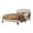 Beige, variant on Black Velvet Upholstered Panel Bed with Silver Nailhead - Full