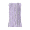 thumbnail image 4 of Tank Tops for Women Sleeveless Square Collar Print Casual Loose T-shirt Purple S, 4 of 5