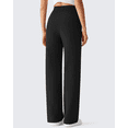 thumbnail image 3 of G4Free Waffle Wide Leg Casual Pants for Women – Comfy Sweatpants Lounge Pants with Pockets, 3 of 7