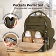 thumbnail image 3 of Mochila Cambiador KeaBabies de 18L en Cuero PU Impermeable, 3 of 9