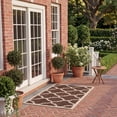 thumbnail image 5 of Safavieh Courtyard Becky Geometric Indoor/Outdoor Area Rug, Dark Brown, 4' x 4' Square, 5 of 15