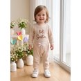 thumbnail image 4 of Cenuakty Fall Outfit Long Sleeve Letter Embroidery Romper Drawstring Pants, 4 of 8
