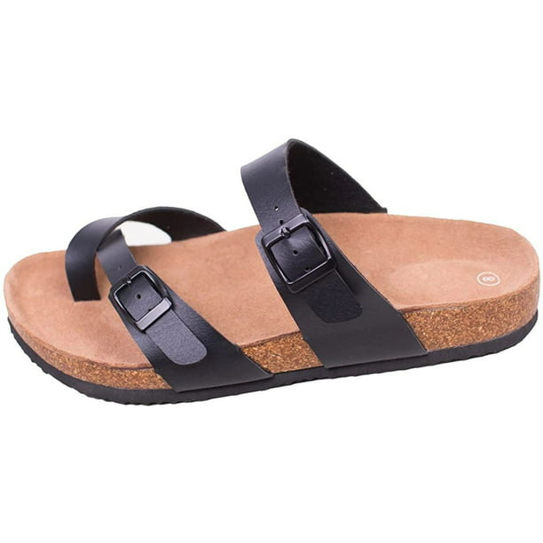 Grudge Barbermaskine Bot Tanleewa Cork Footbed Sandals Casual Flip Flops Beach Slippers for Women -  Walmart.com