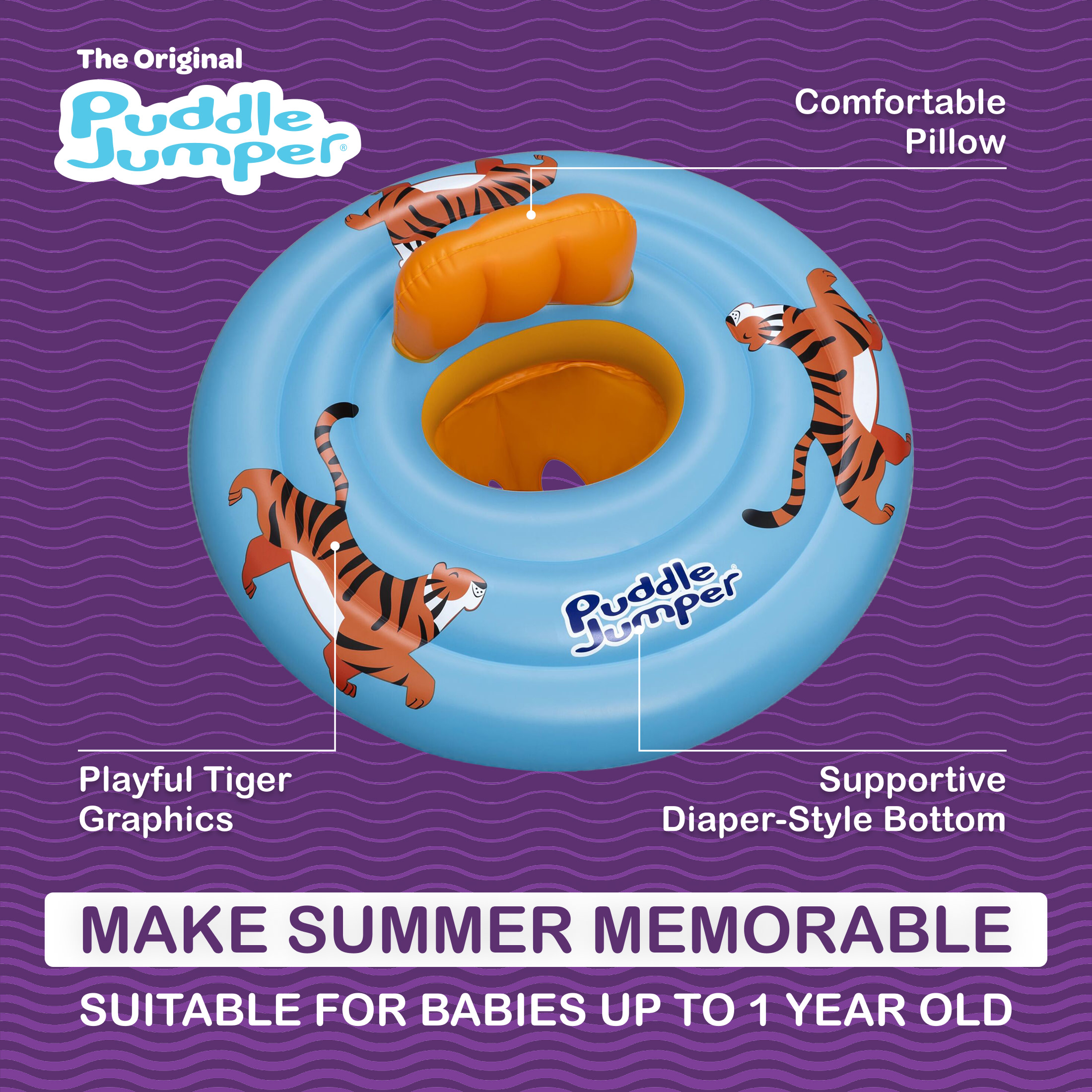 Puddle Jumper WonderSplash Round 3-Ring Baby Boat Float photo 3