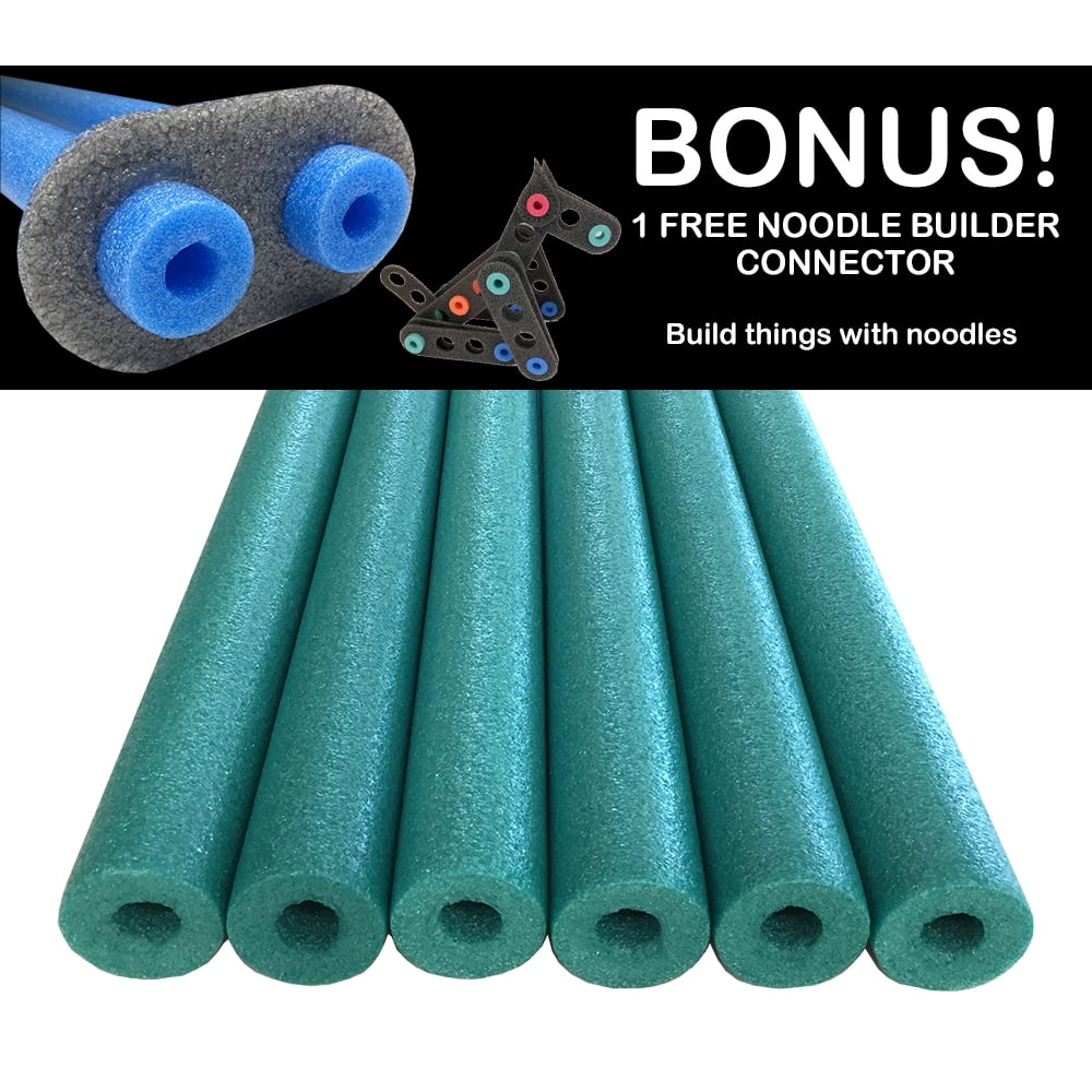 Oodles of Noodles Deluxe Foam Pool Swim Noodles 6 Pack Green