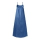 thumbnail image 4 of Vestido largo ajustable de denim azul clásico para mujer: diseño con tirantes, tejido elástico, adecuado para ocasiones diarias/formales, varias tallas, 4 of 5