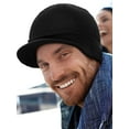 thumbnail image 5 of Viworld Winter Men's Knit Cap with Brim Beanie Hat Warm Thick Hat for Outdoor (Black), 5 of 7