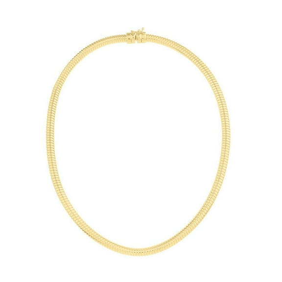 JewelStop 14k Yellow Gold Polished Finish 5mm Toboggans Chain Necklace, Box, Figure 8 Clasp - 17"