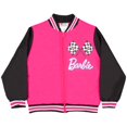 thumbnail image 1 of Chaqueta bomber para niñas, con cierre de cremallera, color rosa fuerte/negro, talla Sz 14, 1 of 7