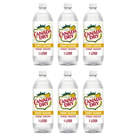 Canada Dry Diet Tonic Water, 1 L Bottle 6-Pack