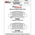 thumbnail image 2 of Wilwood Pad Set Promatrix D770 - 150-D0770K, 2 of 6