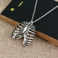 thumbnail image 2 of 1pc Vintage Gothic Rib Cage Necklace Choker Anatomical Skeleton Goth Punk Retro Pendant Necklace Jewelry Gift for Men, 2 of 6