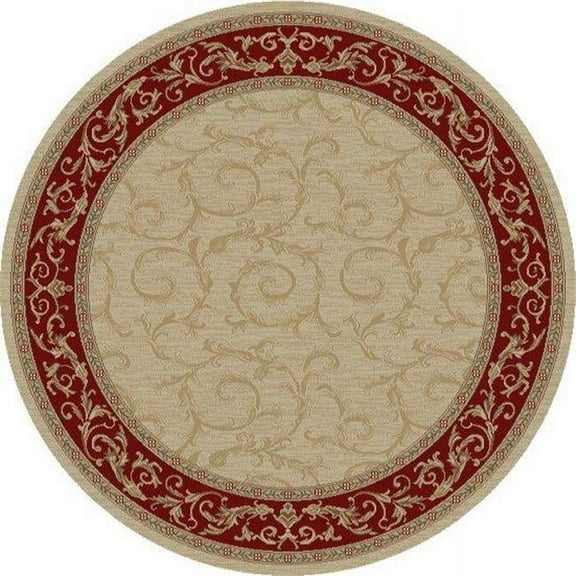 Concord Global 43920 5 ft. 3 in. Jewel Veronica - Round, Ivory