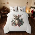 thumbnail image 3 of Manfei Reindeer Queen Bedding 7 Pieces Christmas Bedding Comforter Set Queen, Lilac White, Gray Reversible, 3 of 6