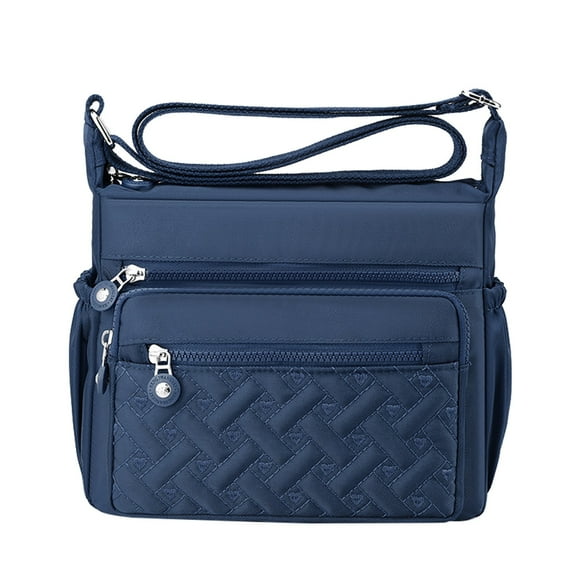 YOUSNH Womens Multi Pocket Casual Waterproof Crossbody Handbags Shoulder Messenger Bag for Travel Hiking Daily Shoulder Bags Blue